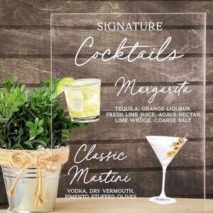 Signature Cocktails 🍸 Bar Sign